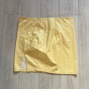 yellow skirt off shein